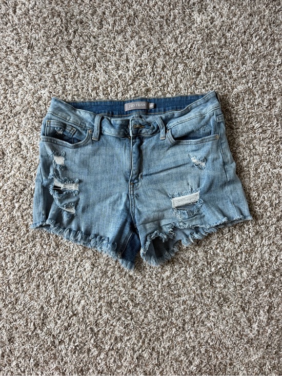 Just USA Pants - Just USA Light Wash Ripped Denim Shorts